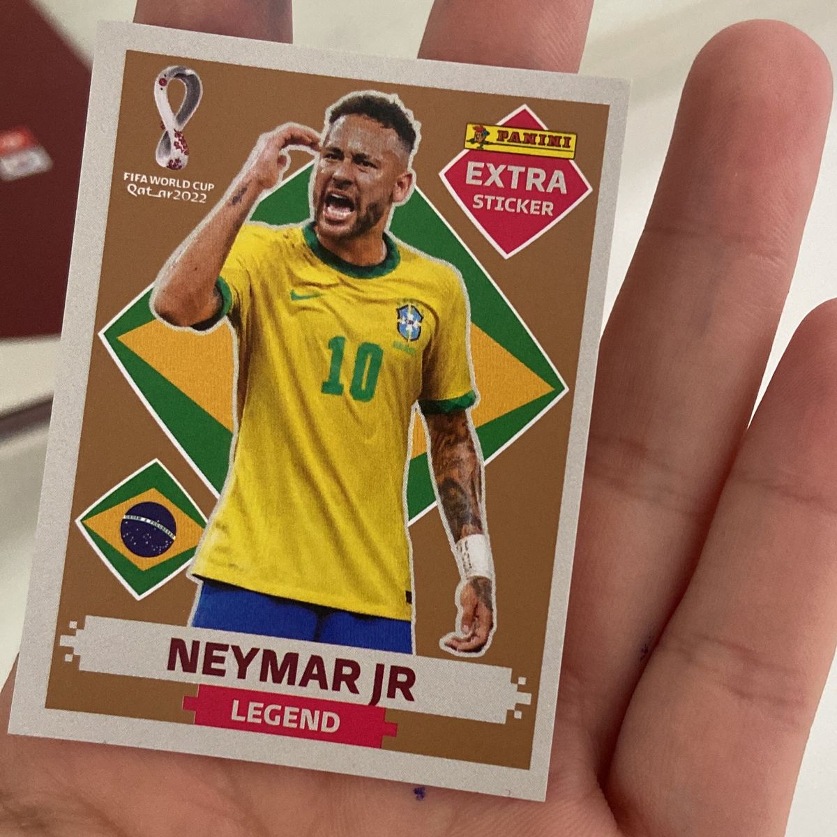 Figurinha Legend De Neymar Bronze Copa Produto Masculino