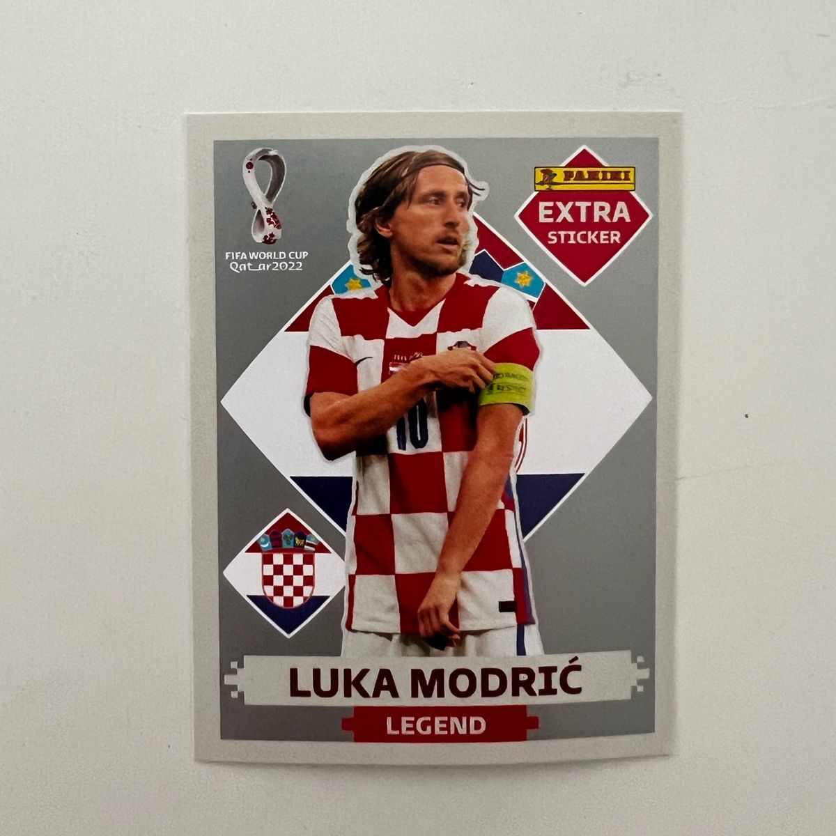 Figurinha Legend Prateada Luka Modric Álbum da Copa 2022 Livro