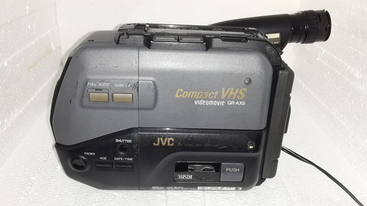 Filmadora Jvc Compact Vhs Gr Ax5 Funcionando Anos 90 Filmadora Jvc