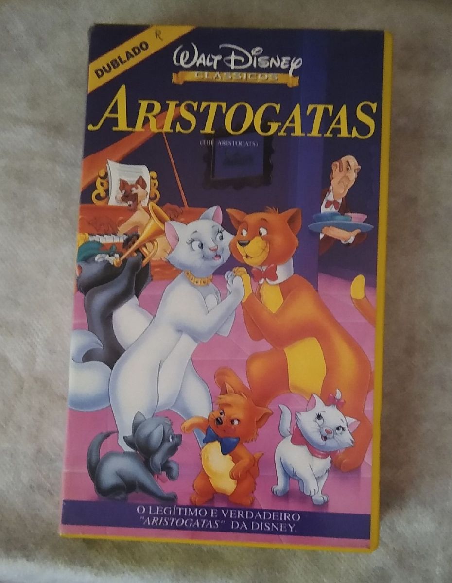 Fita Cassete Vhs Aristogatas Filme e Série Walt Disney Home Vídeo