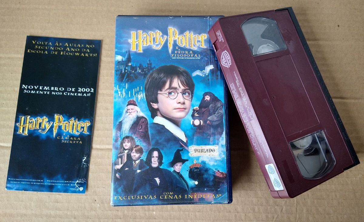 Fita Vhs Harry Potter E A Pedra Filosofal TV E Display Warner Bros