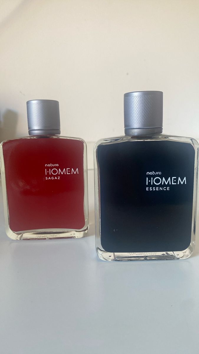 Frasco De Perfume Vazio Natura Homem Essence E Natura Homem Sagaz Vidro