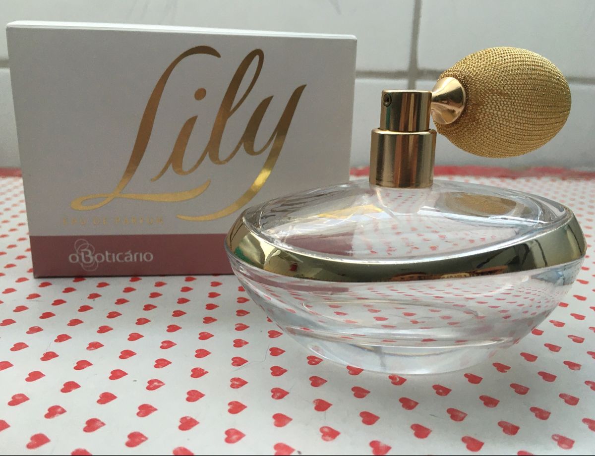 Frasco Vazio Lily Edp Borrifador Vintage Perfume Feminino O Botic Rio