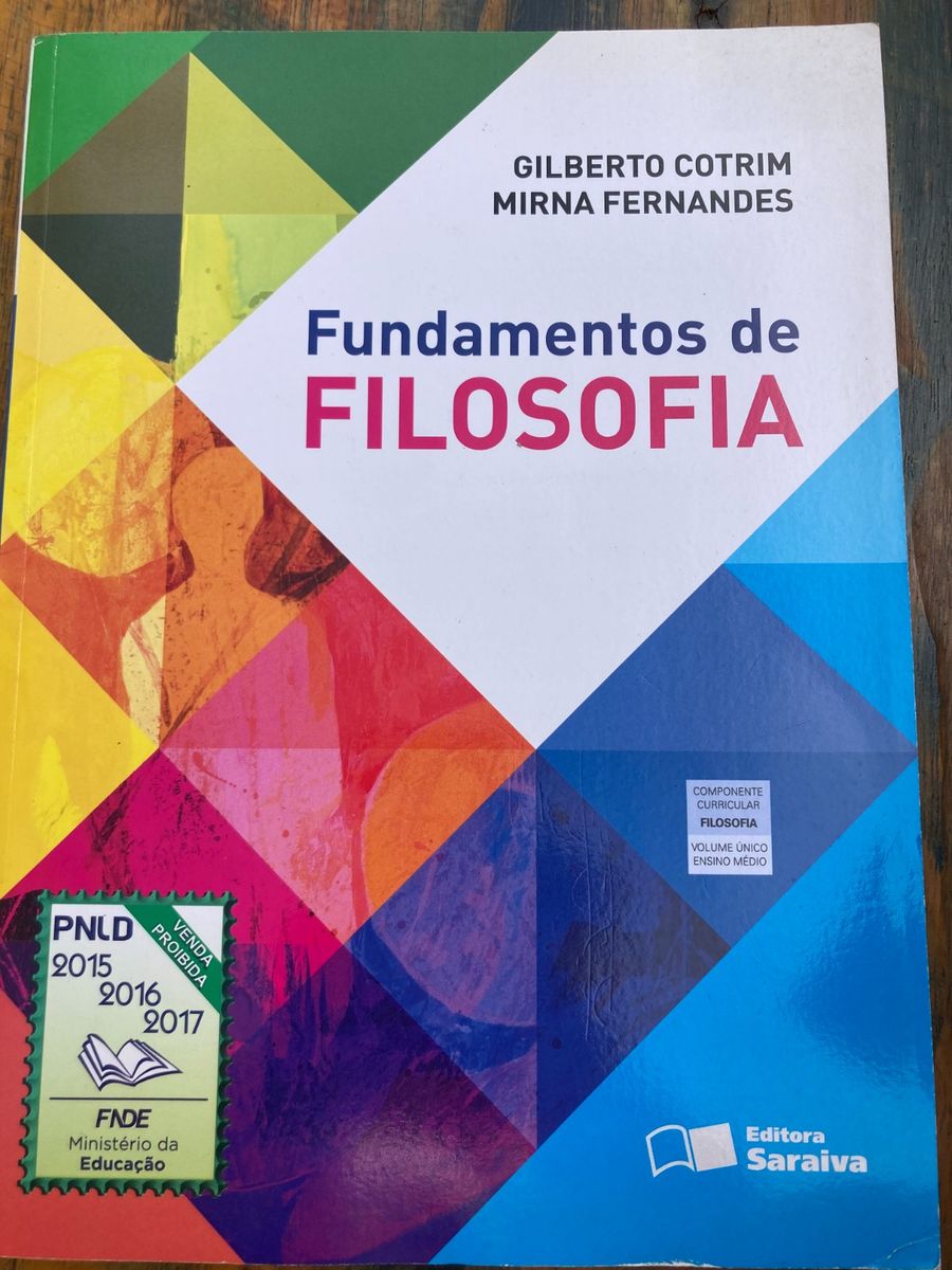 Fundamentos de Filosofia Volume Único Ensino Médio Livro Editora