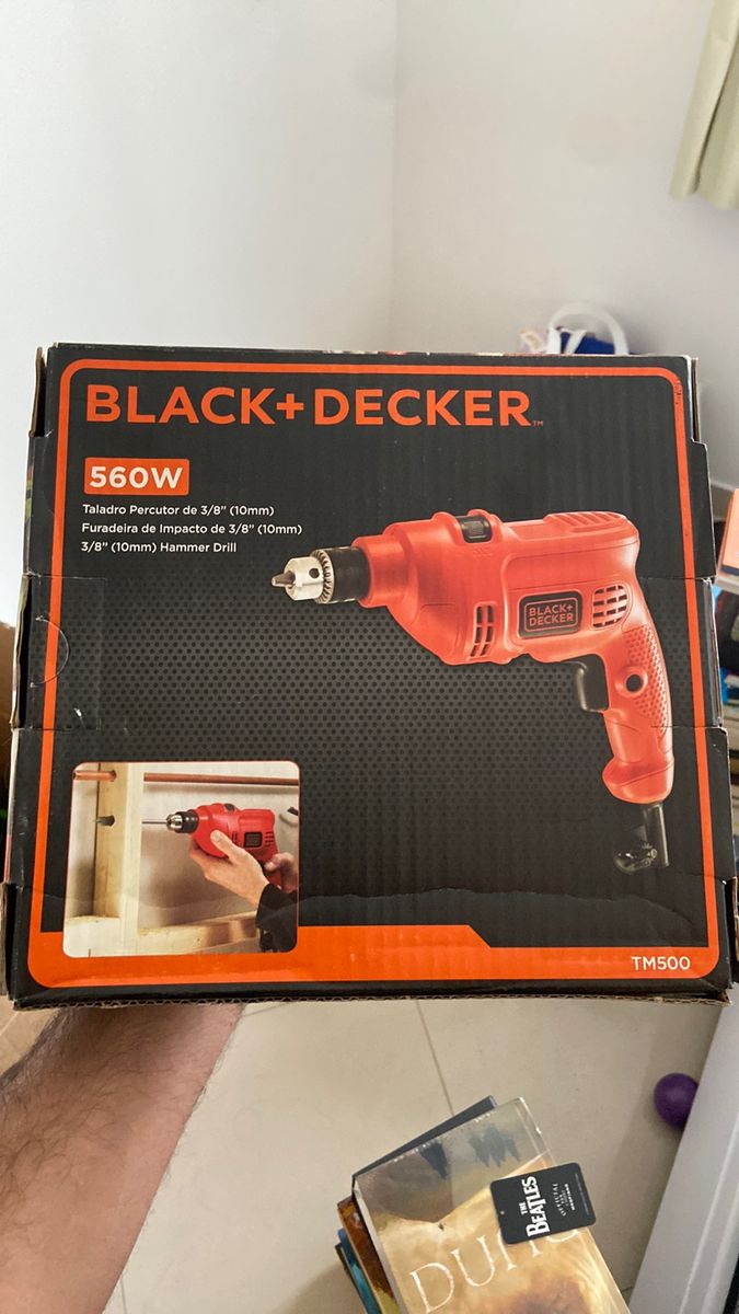 Furadeira Black Decker Tm500 500w Kit Bosh E Brocas De Brinde Item