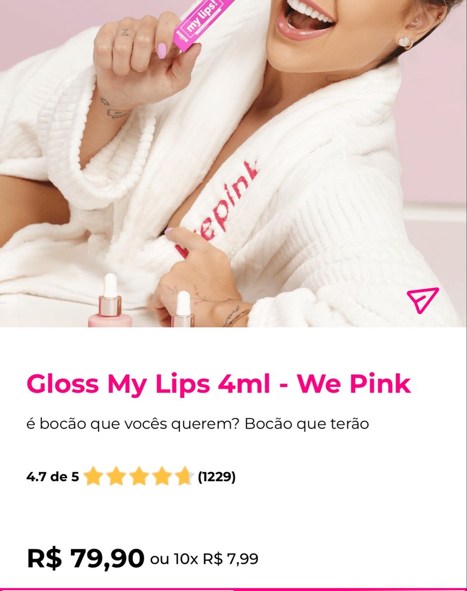 Gloss My Lips Cosmético Feminino Wepink Nunca Usado 77727868 enjoei