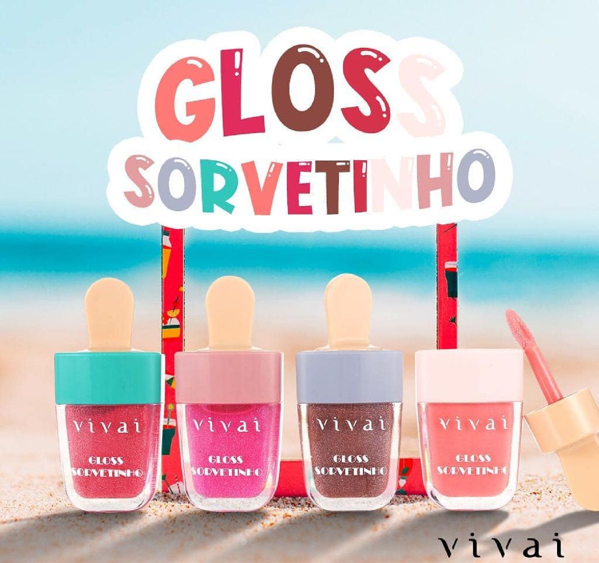 Gloss Sorvetinho Vivai Uva Maquiagem Feminina Vivai Cosmeticos Novo