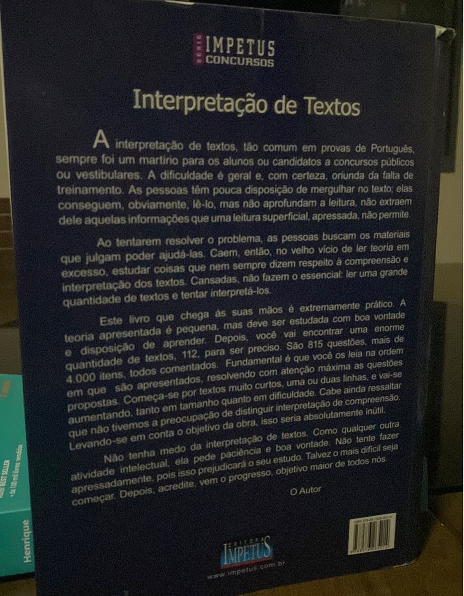 Interpreta O De Textos Teoria E Quest Es Comentadas Livro