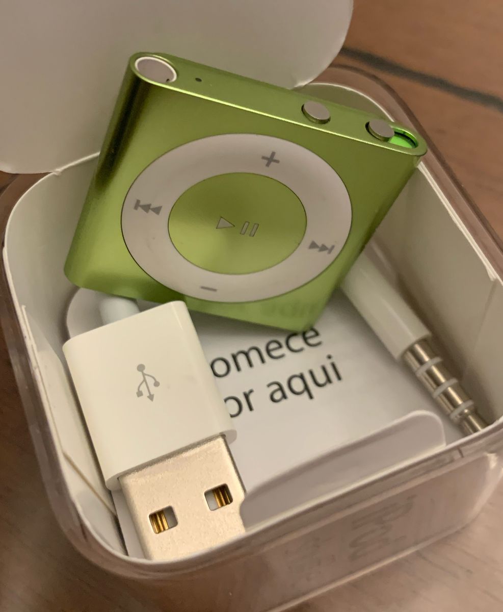 Ipod Shuffle Gb Verde Seminovo Impec Vel Colecionador Apple Ipod E