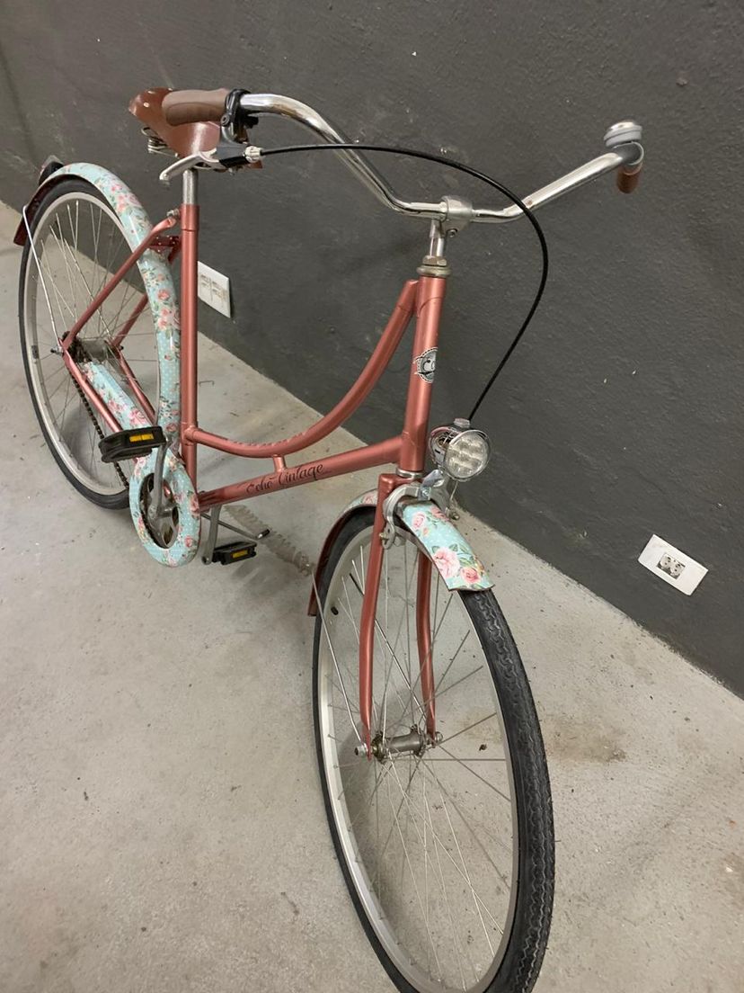 item de Mostruário Bicicleta Vintage Retrô Vênus Rosa Vintage Aro