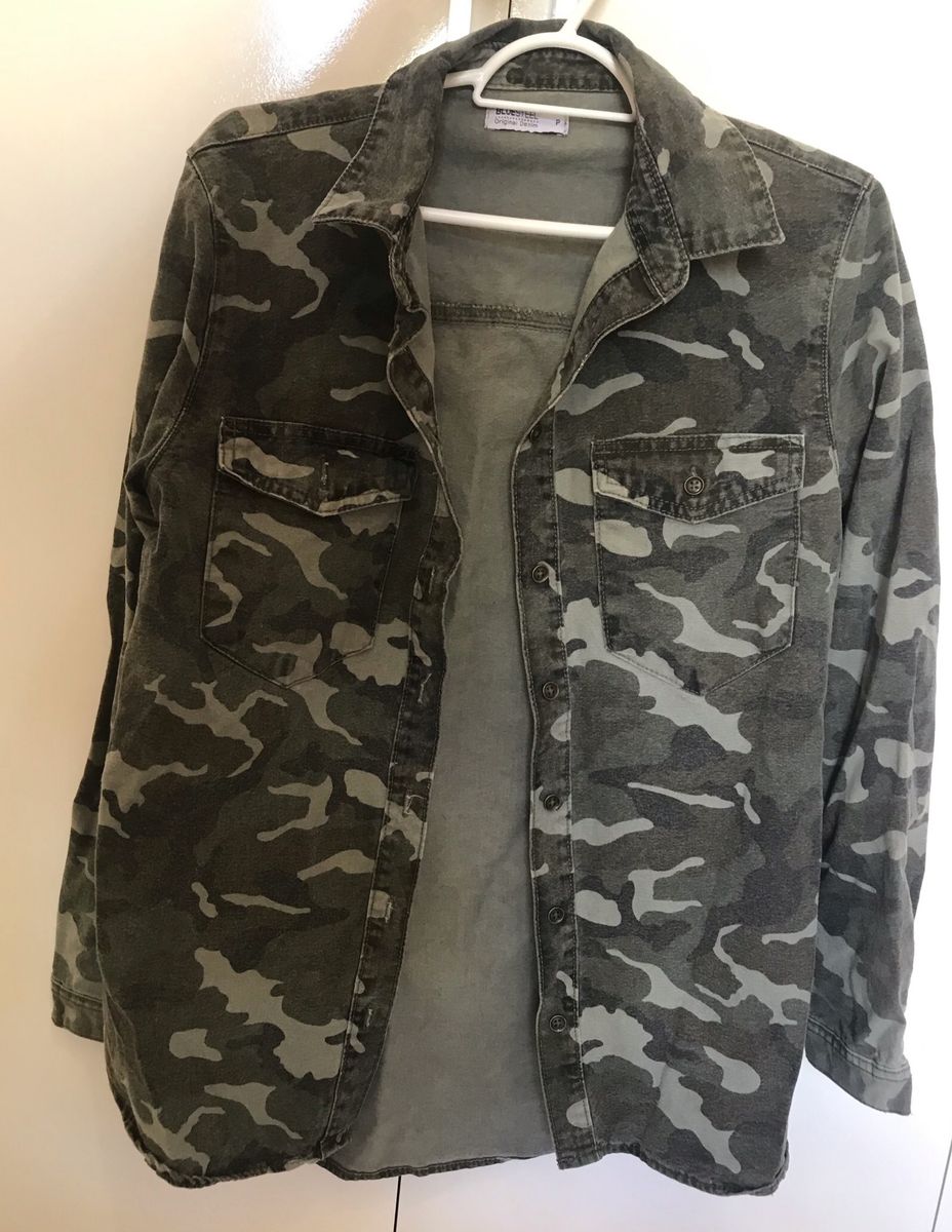 Jaqueta Camuflada Militar Casaco Feminino Renner Bluesteel Usado