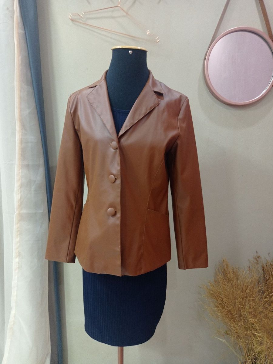 Jaqueta Couro Original Casaco Feminino Importada Nunca Usado 80195702