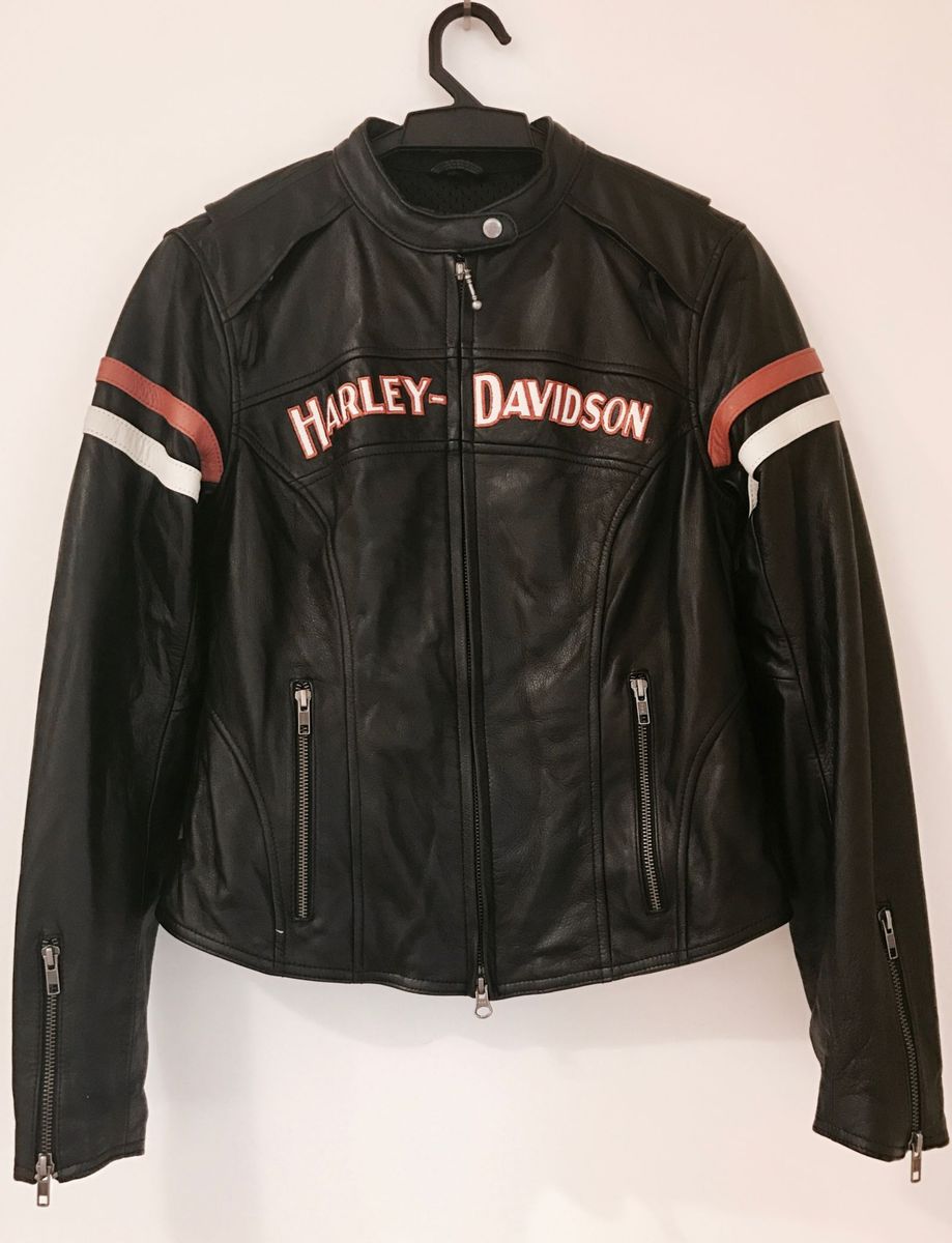 Jaqueta De Couro Feminina Harley Davidson Casaco Feminino Harley