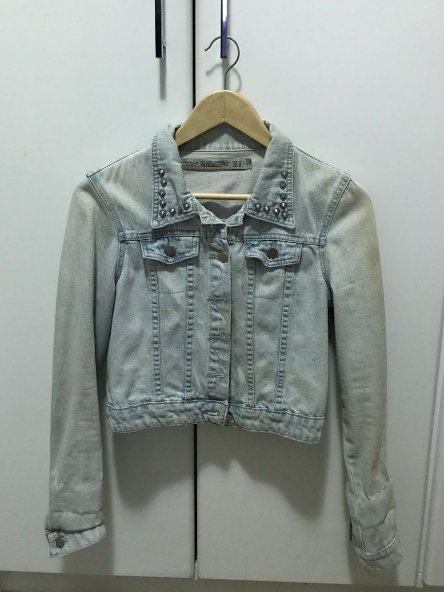 Jaqueta Jeans Spike Casaco Feminino Zara Usado Enjoei