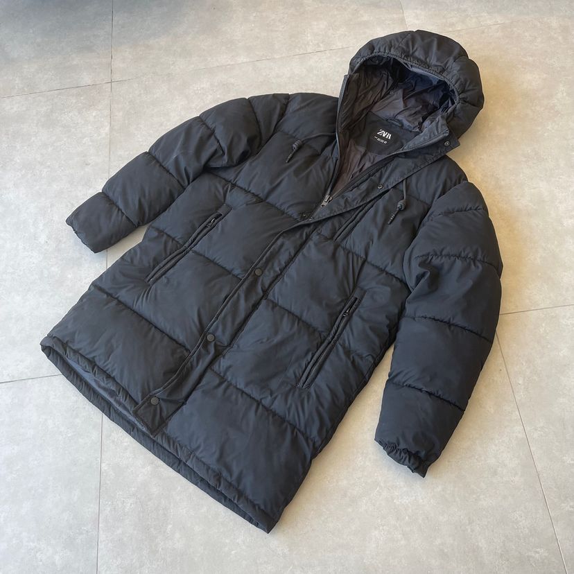 Jaqueta Sobretudo Puffer Zara Preto M Casaco Masculino Zara Nunca