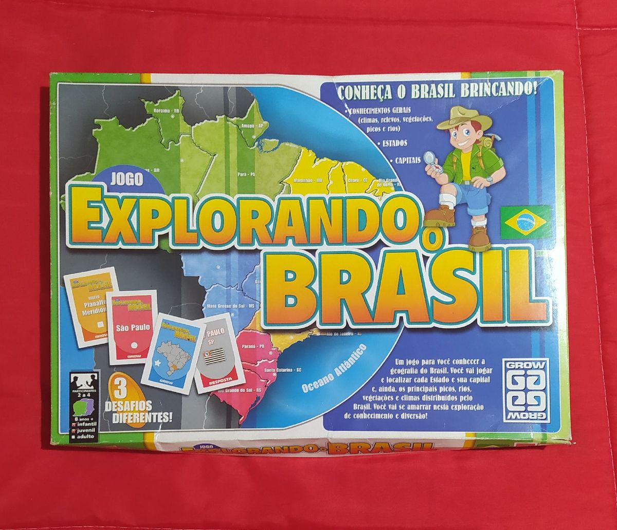 Jogo Explorando O Brasil Grow Jogo De Tabuleiro Grow Usado 61126254