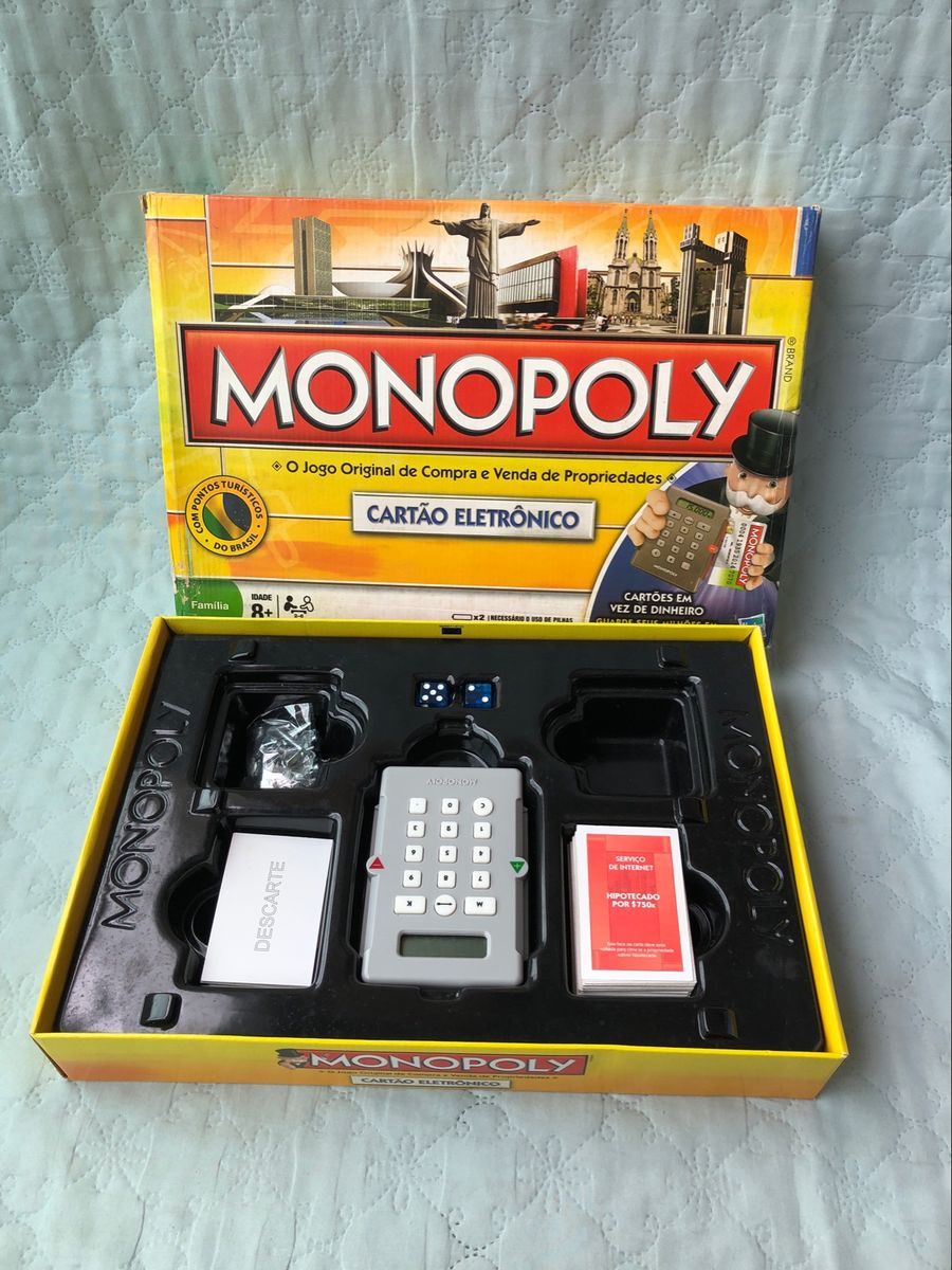 Jogo Monopoly Cart O Eletr Nico Hasbro Completo Funcionando