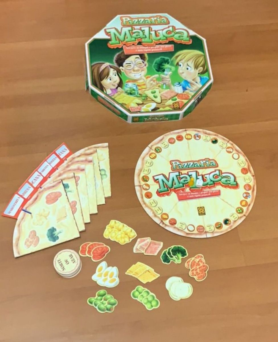 Jogo Pizzaria Maluca Completo Jogo De Tabuleiro Hasbro Usado