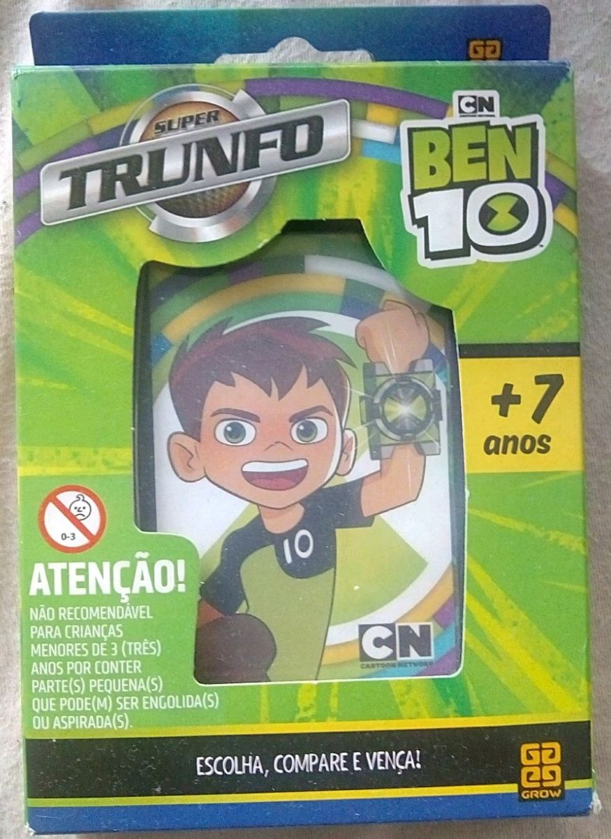 Jogo Super Trunfo Ben 10 Jogo De Tabuleiro Grow Nunca Usado