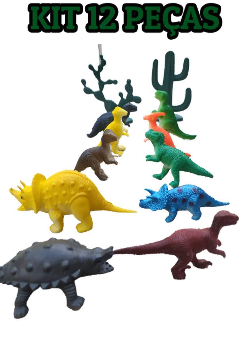 Kit Dinossauros Miniaturas Colecionar Brinquedo Jurassic Brinquedo