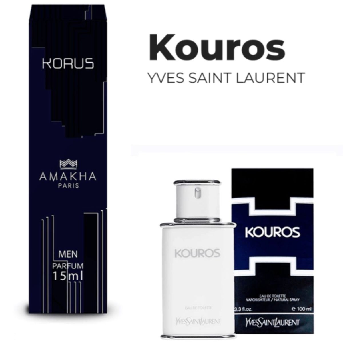 Kit 2 Perfumes Masculinos Amakha Paris 15ml Un Perfume Masculino