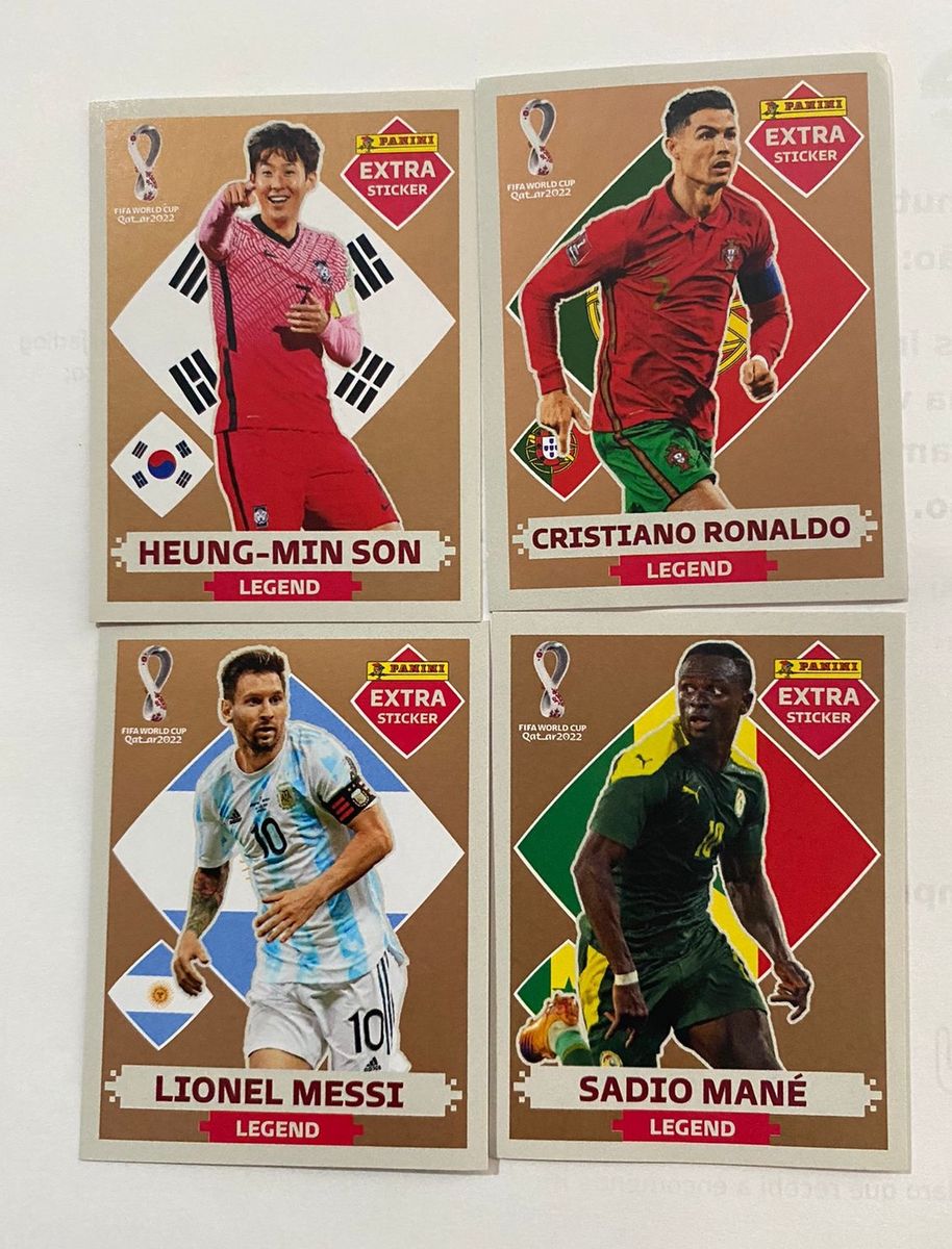 Kit 4 Figurinhas Extra Messi Cristiano Mane E Son Bronze Legend Item