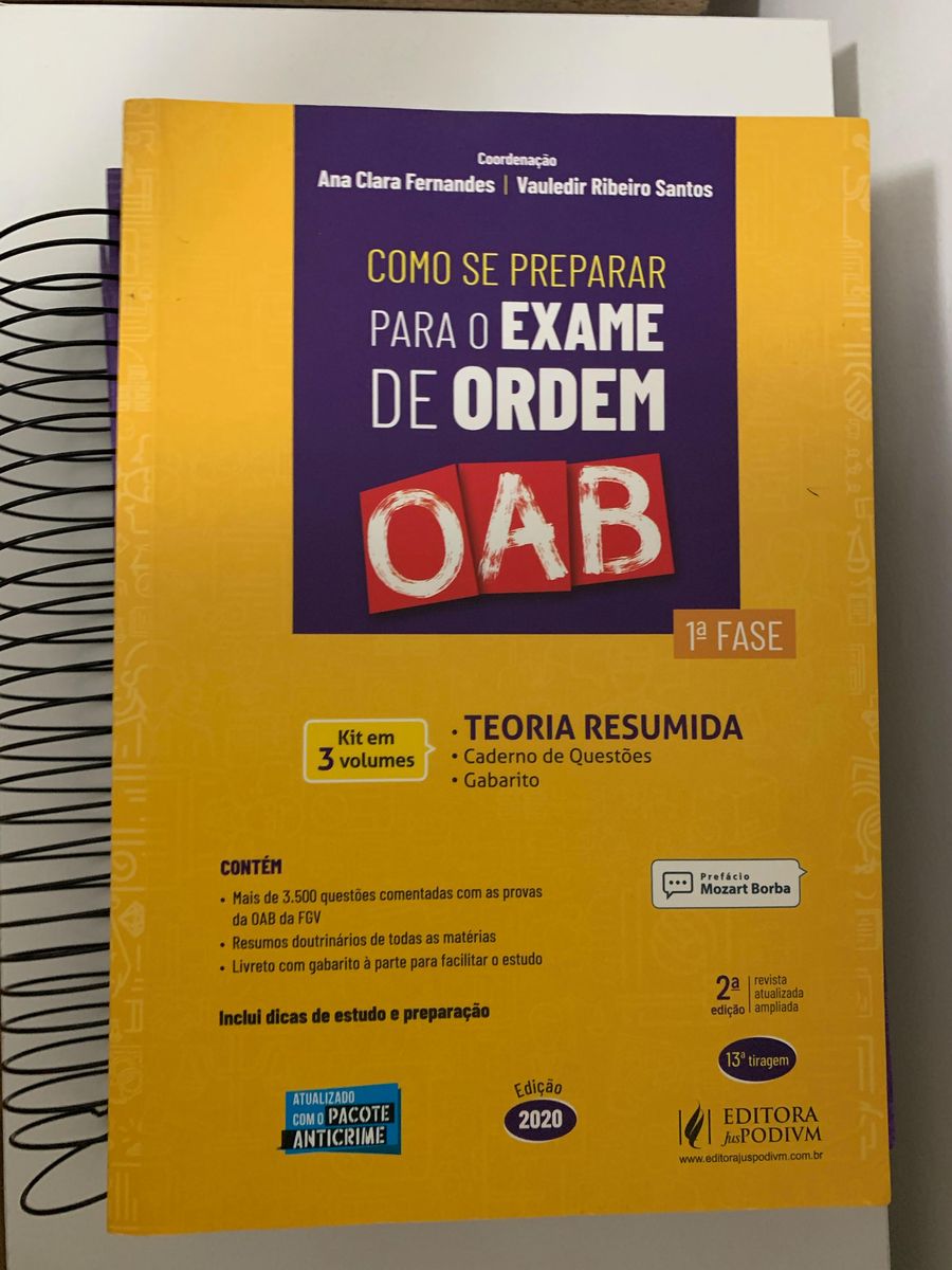 Kit Como Se Preparar Para O Exame Da Ordem Ed 2020 Livro Editora