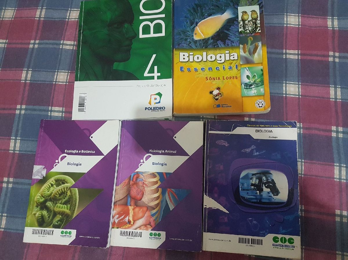 Kit De Livros Apostilas De Biologia Poliedro Coc E S Nia Lopes