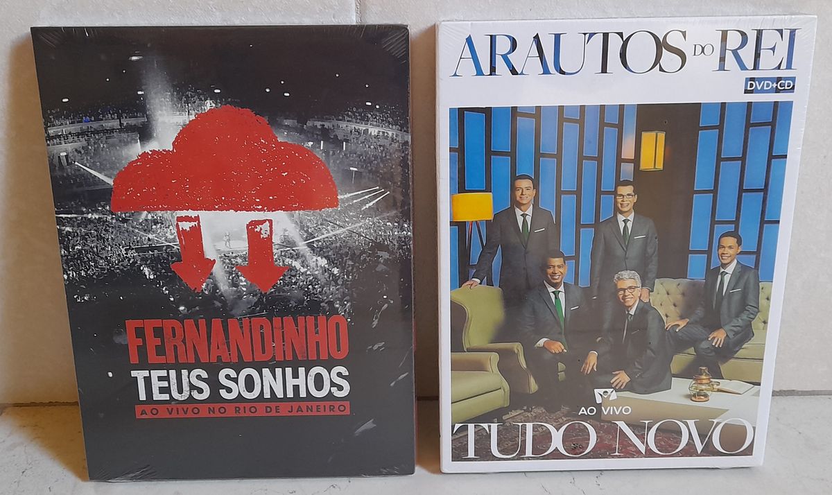 Kit Dvd E Cd Arautos Do Rei Tudo Novo E Dvd Fernandinho Teus Sonhos