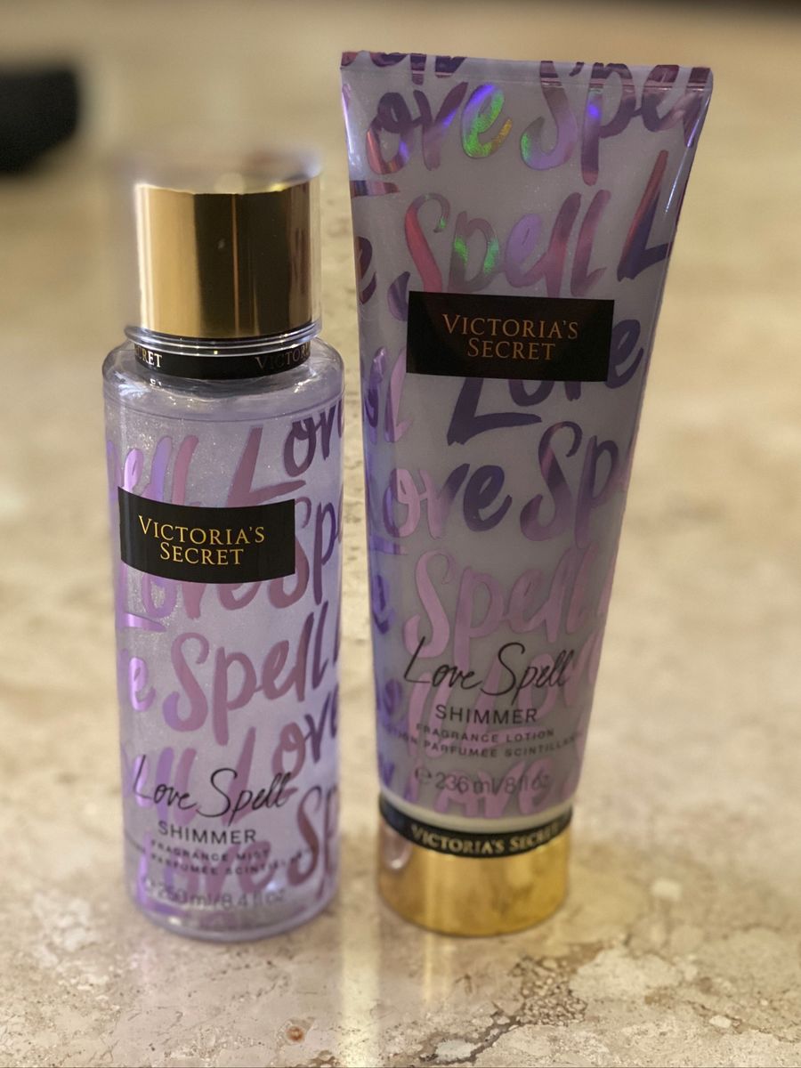 Kit Hidratante e Body Splash Victoria Secrets Love Spell Cosmético