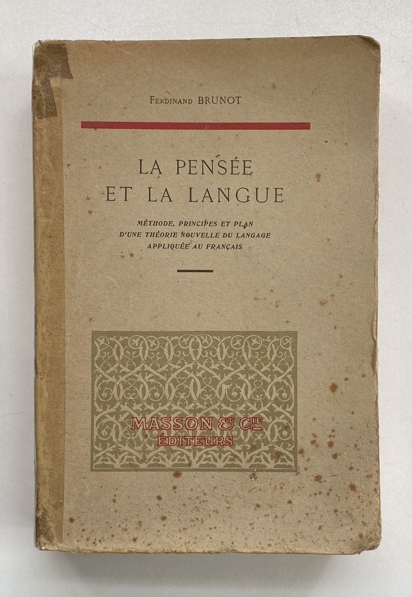 La Pens E Et La Langue Ferdinand Brunot Livro Usado Enjoei