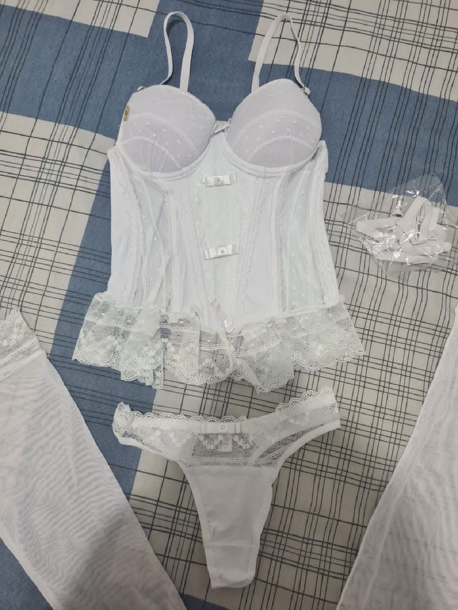 Lingerie Branca Noiva Nova Nunca Usada Tamanho P Lingerie Feminina