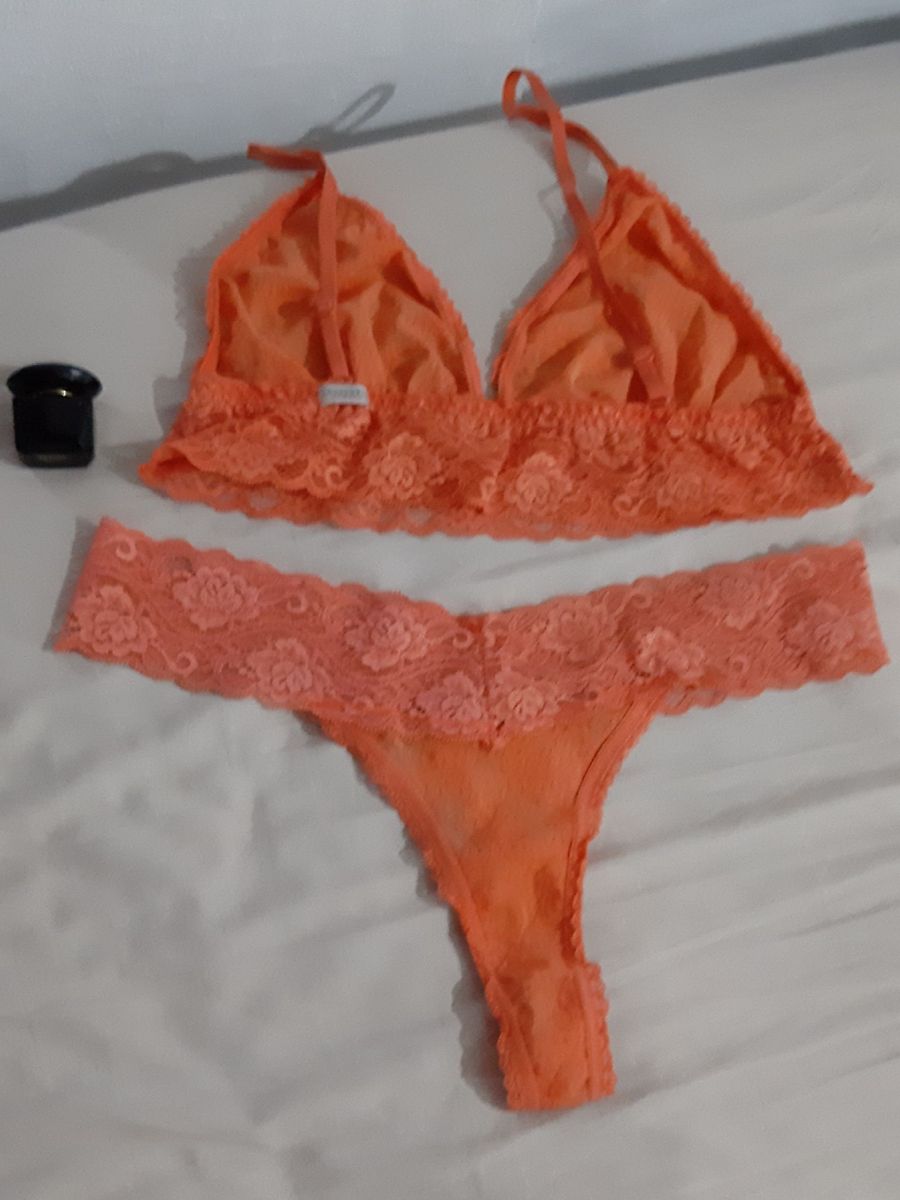 Lingerie Orginal Renda Laranja G Lingerie Feminina Lingerie Donzelle