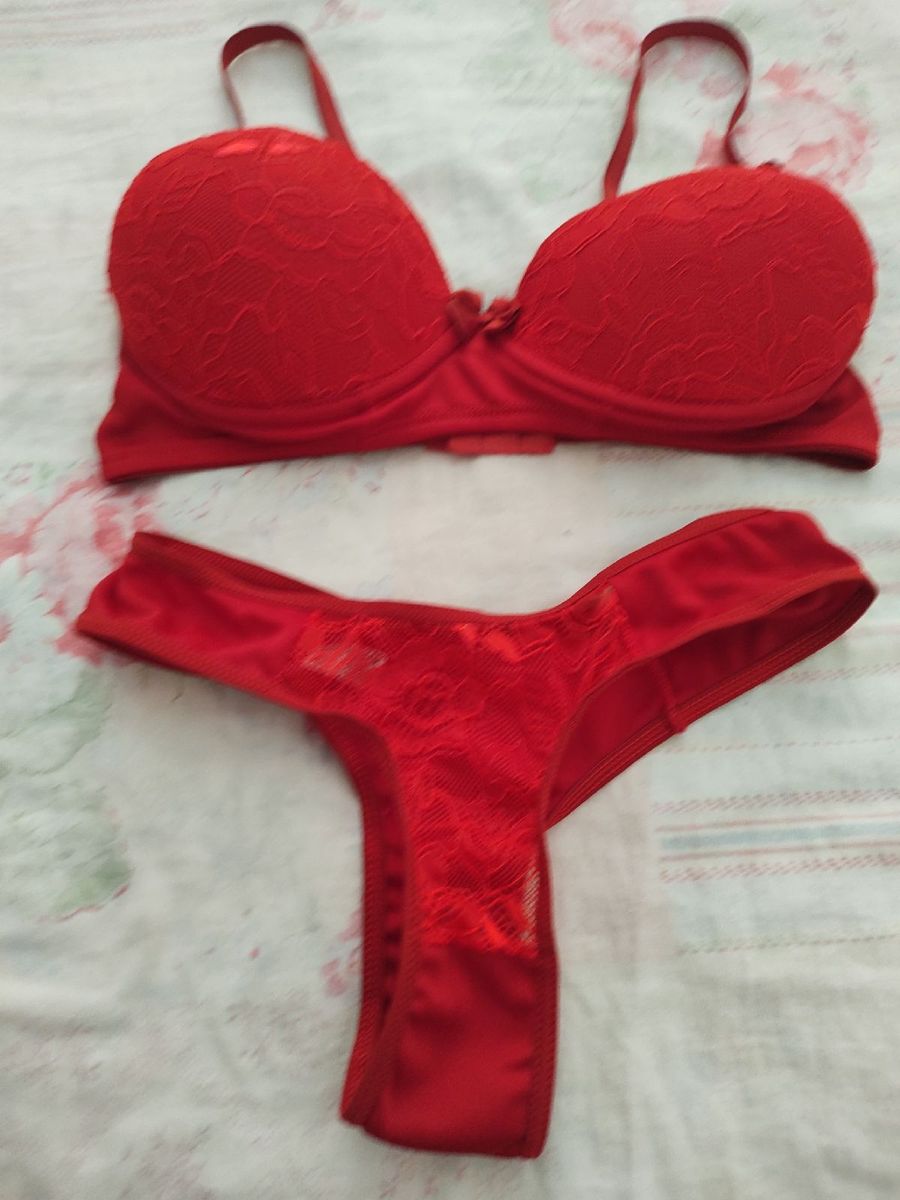 Lingerie Vermelha Rendada Lingerie Feminina Confecções Gh Nunca