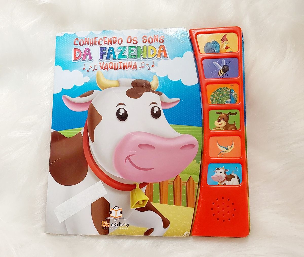 Livro Conhecendo Os Sons Da Fazenda Vaquinha Item Infantil Blu