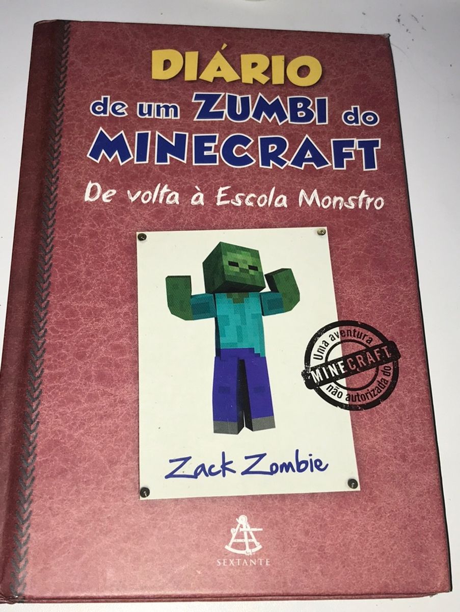 Livro Diário de Um Zumbi do Minecraft Item Infantil Sextante Usado