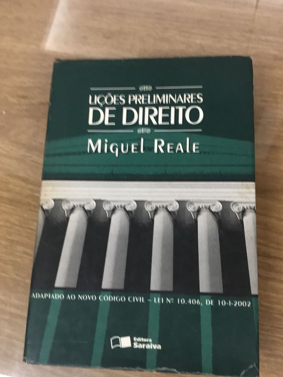 Livro Li Es Preliminares De Direito Miguel Reale Capa Dura Livro