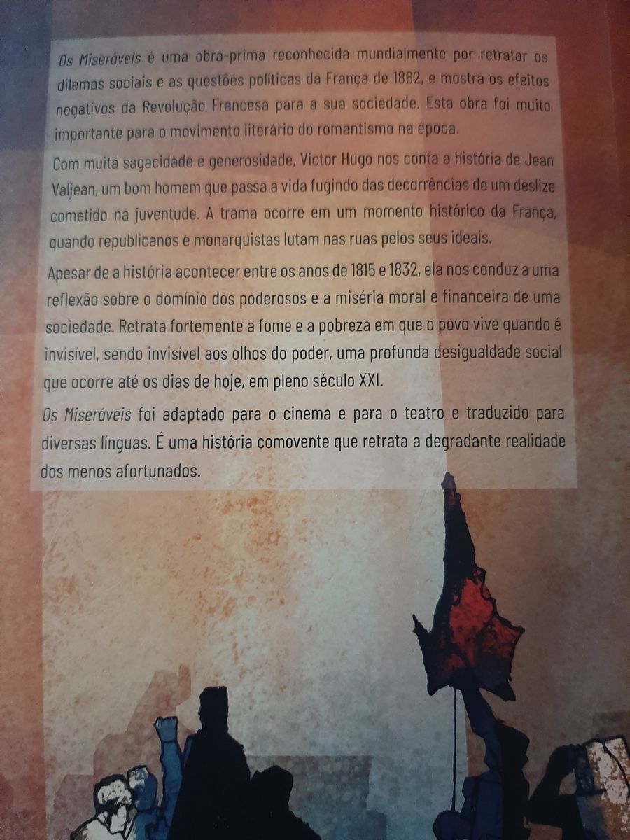 Livro os Miseráveis por Victor Hugo Acompanha Marcador de Página