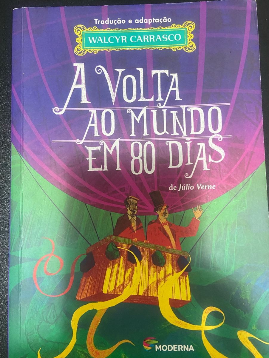 Livro Paradidático a Volta Ao Mundo em 80 Dias Editora Moderna