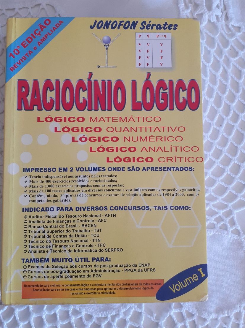 Livro Raciocínio Logico Livro Editora Jonofon Usado 47301123 enjoei