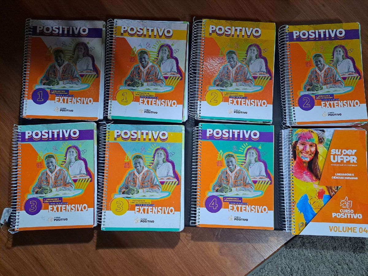 Livros Didáticos Pré vestibular Curso Positivo Livro Positivo Nunca