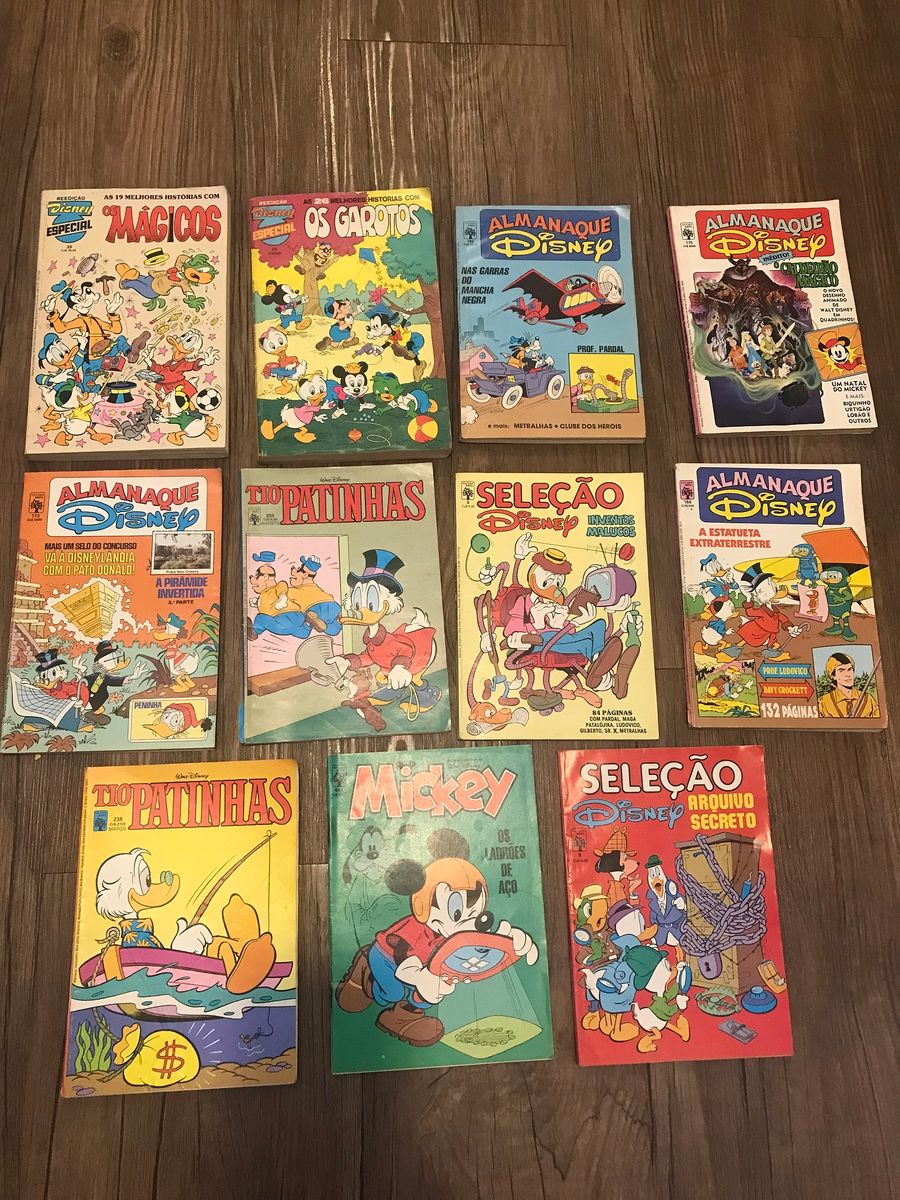 Lote De Gibis Disney Antigos Ano De 1980 Colecionador Livro Disney