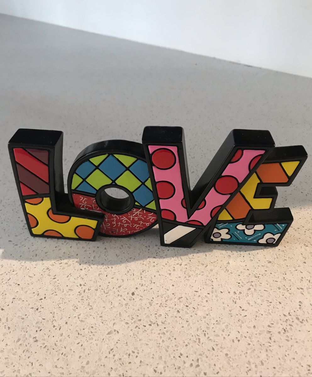 Love Romero Britto Item de Decoração Romero Britto Usado 44537553