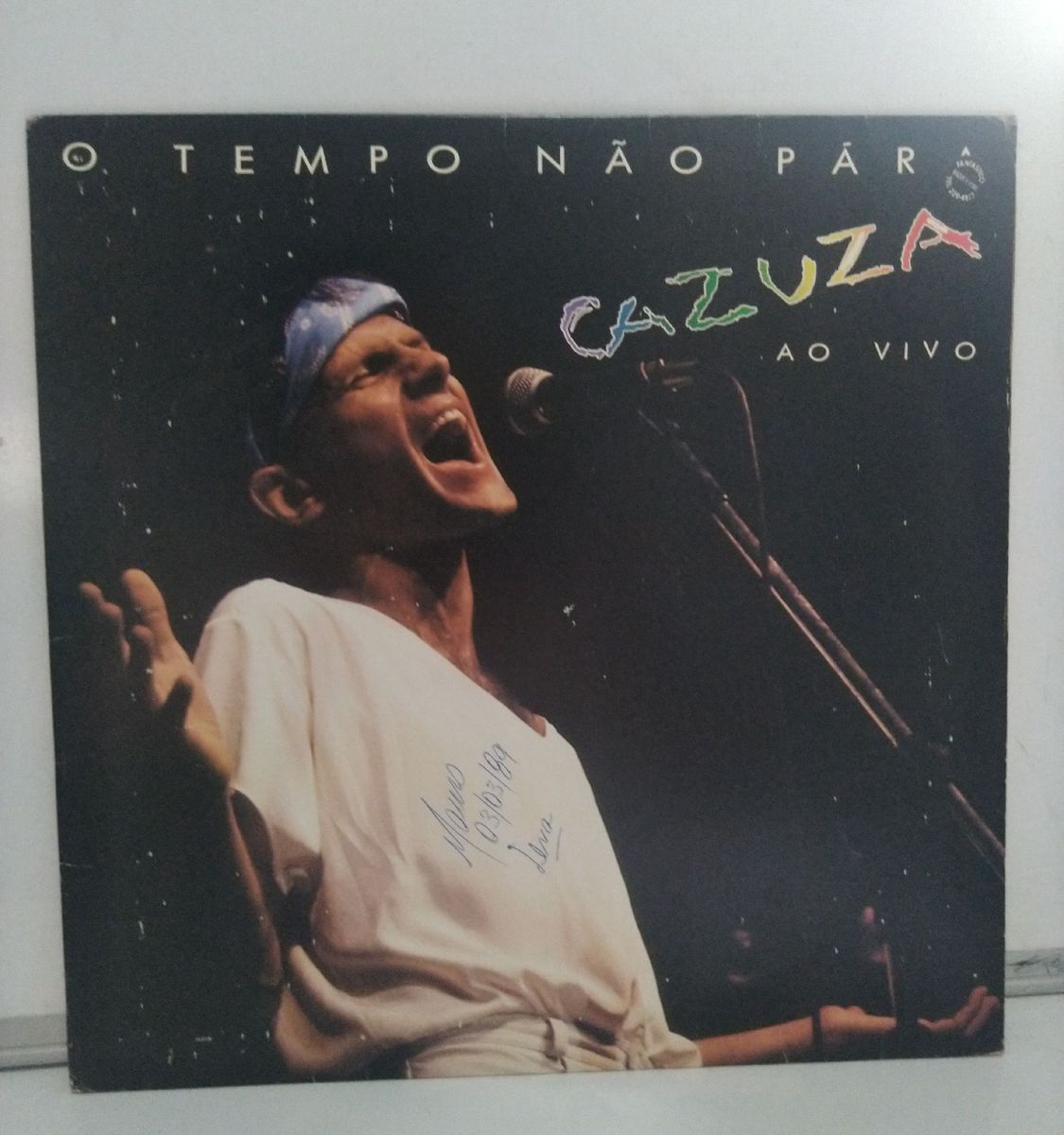 Lp Disco Vinil Cazuza O Tempo Não Pára Ao Vivo Item de Música Usado