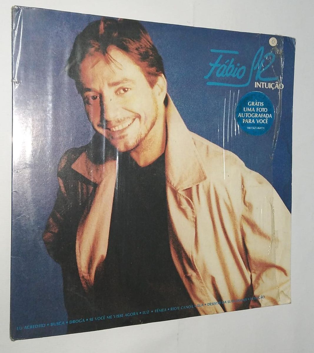 Lp Fábio Jr Intuição 1991 Encarte 40 Item de Música Usado