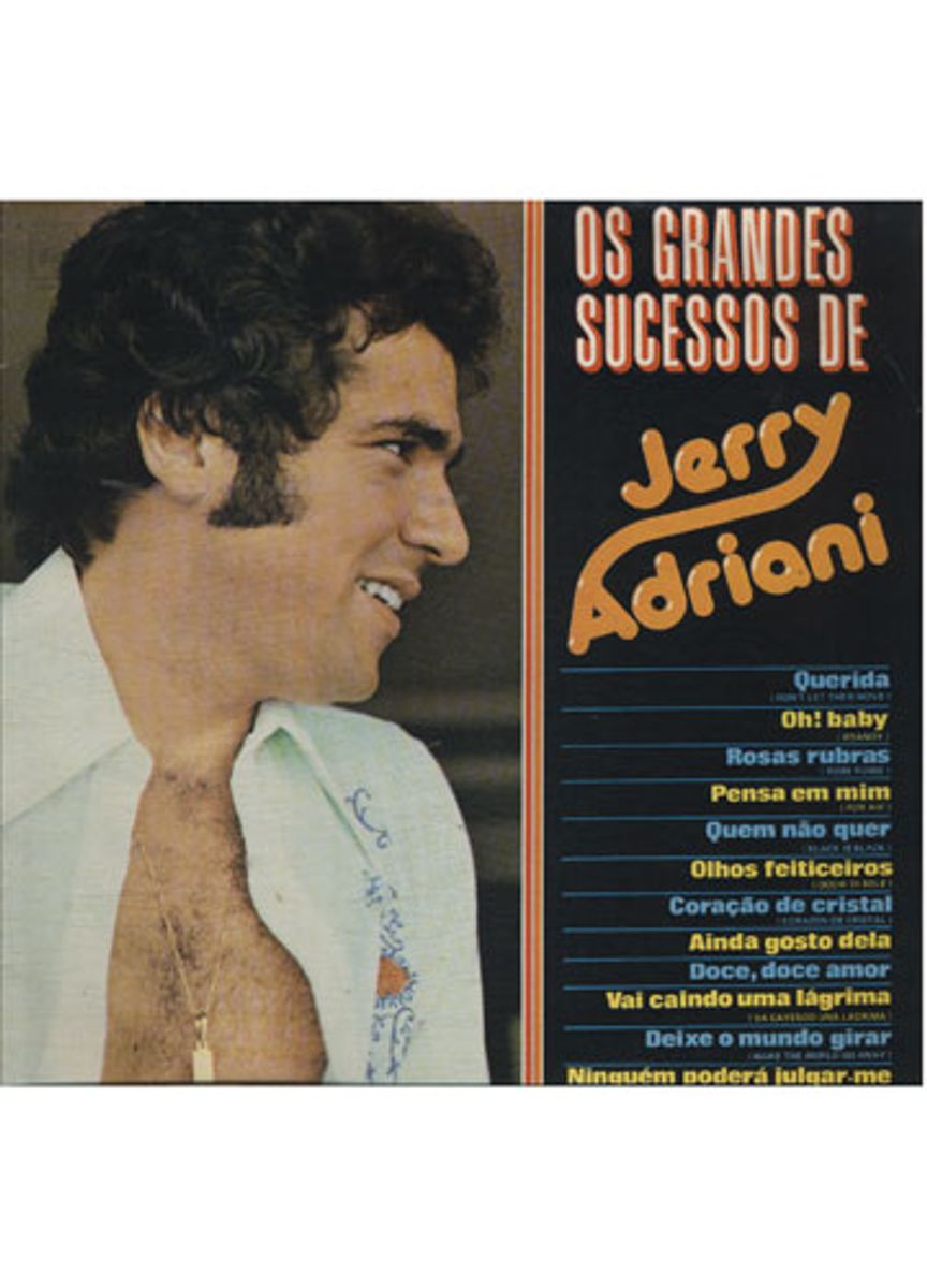 Lp Mpb Os Grandes Sucessos De Jerry Adriani Produto Vintage E Retro