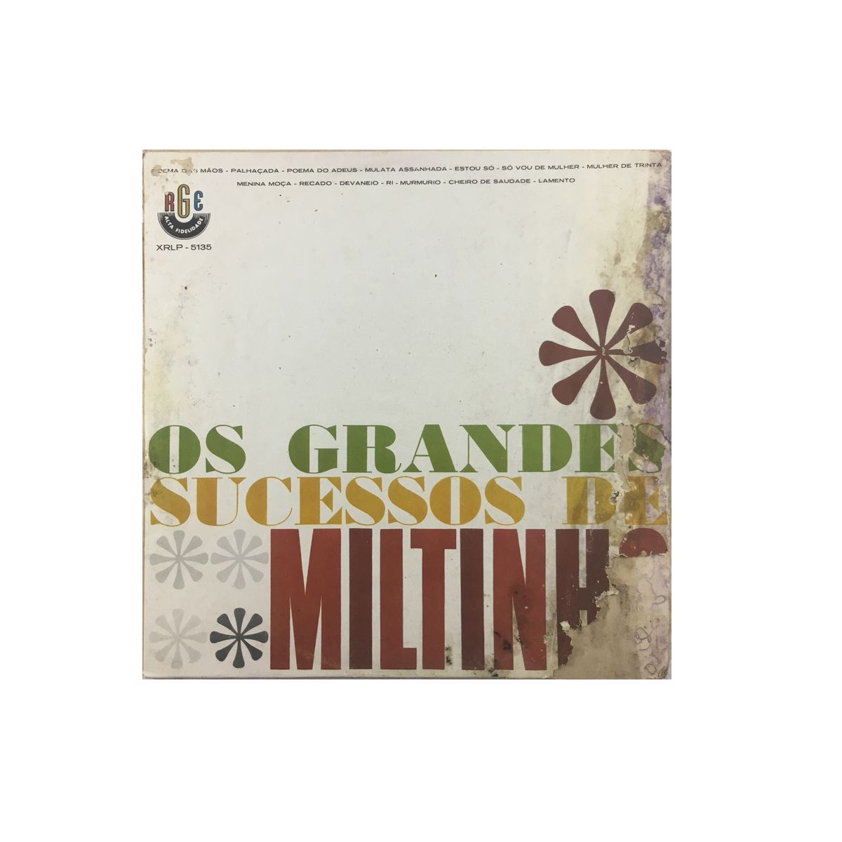 Lp Vinil Miltinho Os Grandes Sucessos De Miltinho Item De M Sica