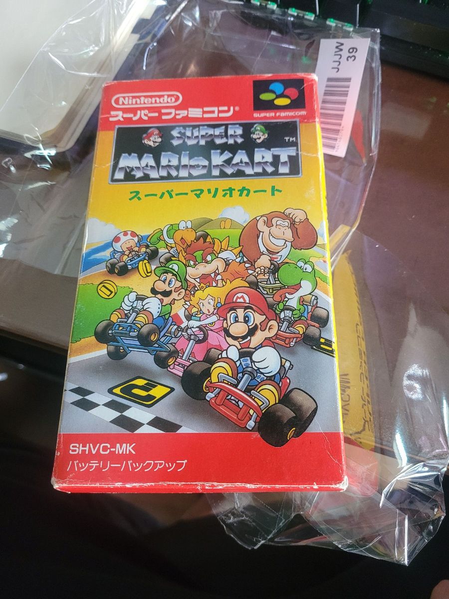 Mario Kart Super Famicon Na Caixa Cib Nintendo Fita Original