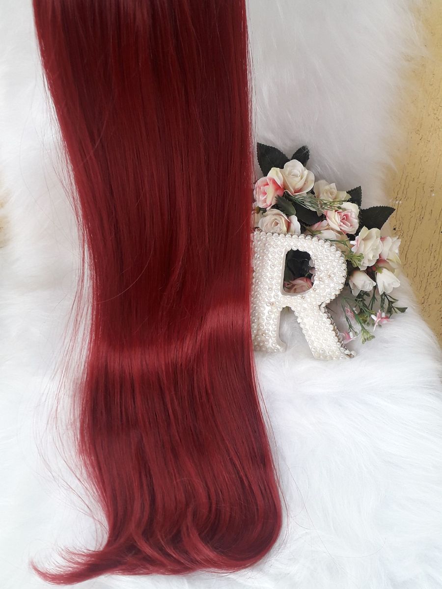 Mega Hair Vermelho 65 Cm 170 Gramas Tic Tac Bio Orgânico Produto p