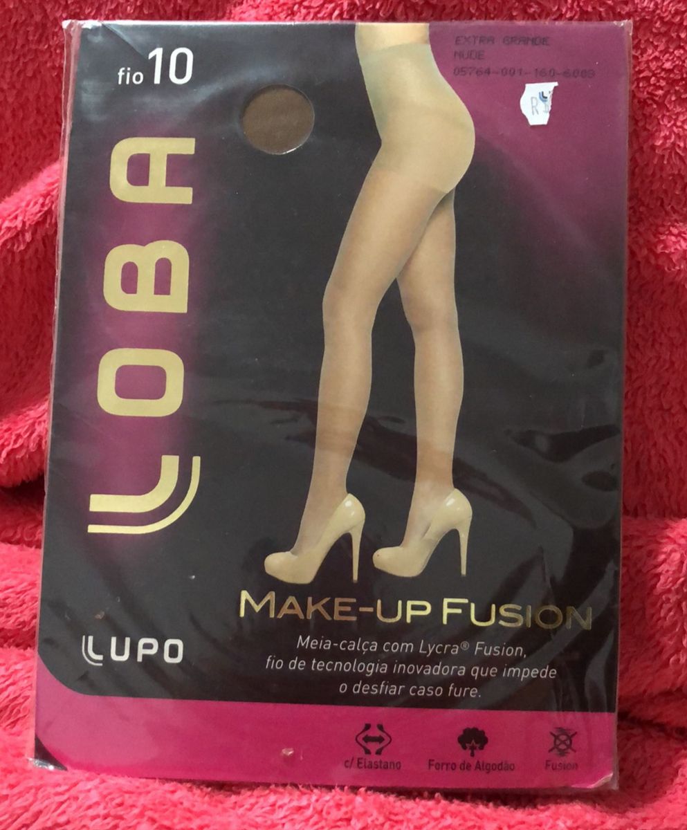 Meia Calça Lupo Loba Fio 10 Nude Make Up Fusion Extra Grande Meia